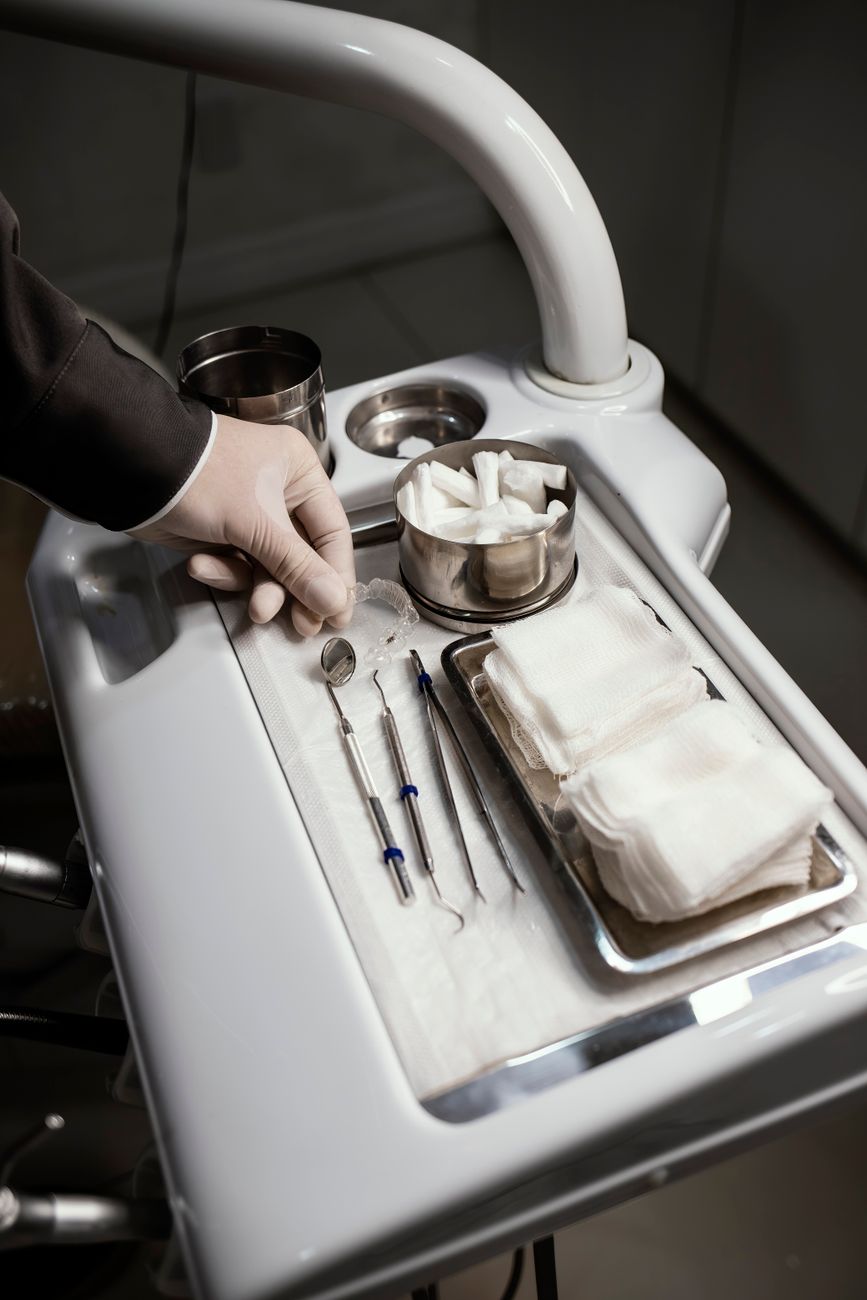 Clean dentist checking area illustrating health support